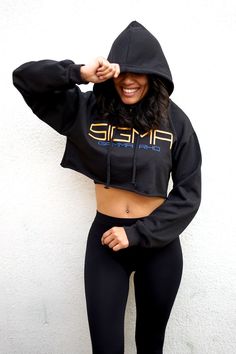 We are 100% committed to making sure you look absolutely CUTE when out doing your thang. Be it fitness, casual days, lounging, running errands, at work, in class or going on dates.... when you go, you will look FABULOUS in Burning Sands gear! Our all new super soft and stylish cropped hoodie meets that criteria. Designed to fit comfortably loose and a drawstring hood for effect you will be the talk of the chapter in this one. Don't leave it laying around because your soror might call deference f Black Cropped Sporty Sweatshirt, Black Cropped Sweatshirt For Streetwear, Sporty Black Cropped Sweatshirt, Black Cropped Hoodie For Streetwear, Black Sporty Cropped Hoodie, Black Athleisure Crop Top For Fall, Black Cropped Activewear For Streetwear, Casual Cropped Activewear For Streetwear, Casual Black Cropped Hoodie