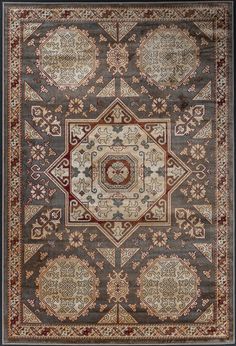 Affordable Area Rugs | Rugs2Go — Tagged "Size: 8x11, Color: Brown" Accent Colors For Gray, High Pile Rug, Interior Design Presentation, Art Deco Rugs, Classic Interior Design, Area Rug Design, Indian Prints, Rug Texture