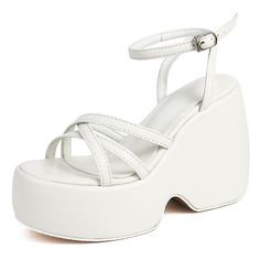 Karinluna Dropship Summer Platform Brand Design Woman Sandals Shoes Wedges High Heeled Comfy Leisure Woman Shoes Sandals Woman Sandals, Punk Shoes, Vintage Sandals, Women Platform Shoes, Womens Sandals Summer, High Heel Wedges, Womens Summer Shoes, Woman Shoes, Platform High Heels