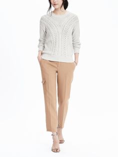 a non wool sweater Stretch Pointelle Knit Sweater For Work, Winter Workwear Pointelle Knit Top, Pointelle Knit Crew Neck Sweater For Work, Pointelle Knit Sweater With Crew Neck For Work, Casual Turtleneck Top With Pointelle Knit, Wool Sweater, Wool Sweaters, Stitch Fix, Banana Republic