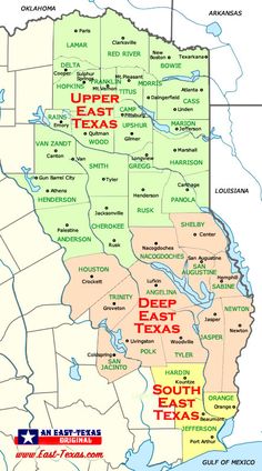 map of texas showing the location of deep texas