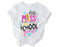 *All sales are final and we do not accept returns.If we make a mistake, we will send a replacement product. *The best way to get the size you need is to measure the one that best suits you or your child and get the same length and width using the size chart. Customizable Crew Neck T-shirt For School Events, End Of School Year Text Print Shirt, Customizable T-shirt For School Events And Back To School, Customizable T-shirt For Back To School Events, Customizable T-shirt For School Events, Pink Slogan T-shirt For School, White Slogan Shirt For School, White Crew Neck Shirt For School Events, White Custom Print Shirt For End Of School Year