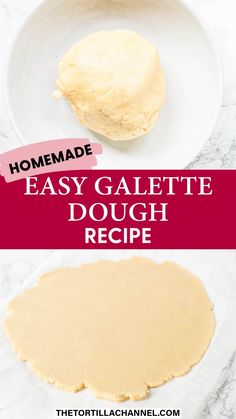 homemade easy galette dough recipe with text overlay