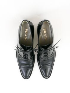 Perfect lace up leather oxford/ brogue shoes with slight point and 1 1/2” heel. No box. Made in ItalySize 7.5 (IT 38) women’sEra: 1990's 10 3/8”(inside) x 3 1/2”(outside) Condition: Good. Some visible wear (see photos). Designer Goodyear Welted Oxfords For Office, Designer Wingtip Oxfords For Work, Designer Wingtip Oxfords For Business, Lace-up Oxfords With Perforated Toe Box For Office, Semi-formal Pointed Toe Oxfords With Branded Insole, Designer Wingtip Office Dress Shoes, Designer Wingtip Dress Shoes For Office, Designer Lace-up Shoes With Brogue Detailing For Formal, Designer Lace-up Shoes With Brogue Detailing For Formal Occasions