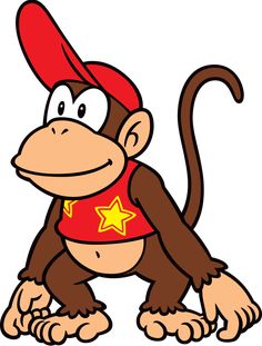 a cartoon monkey wearing a baseball cap