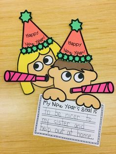 a new year's writing activity for kids to practice their handwriting and spelling skills