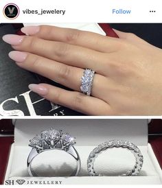 two different types of engagement rings in a box and one with an oval cut diamond