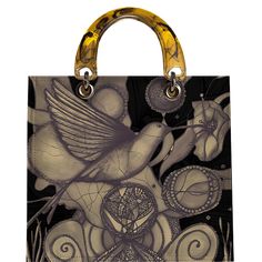 Handle Option: Tortoise Resin Handle Big Clutch, Big Tote Bags, Yellow Handbag, Small Tote Bag, Artist Style, Black Tote, Small Tote, Large Tote Bag, Tote Purse