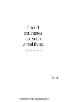 a white book cover with the words friend soulmates are such as real things