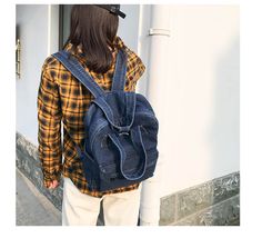 Vintage Denim Travel Backgpack sold by ilovemybag on Storenvy Casual Denim Blue Backpack, Casual Denim Blue Backpack For Daily Use, Casual Denim Blue Standard Backpack, Denim Travel Backpack With Pockets, Travel Backpack With Pockets In Denim, Denim Backpack With Large Capacity For Travel, Travel Denim Backpack, Denim Blue Backpack With Pockets For Daily Use, Daily Use Denim Blue Backpack With Pockets