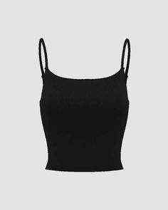 Details: Cami top with shoulder straps designTop Length: CroppedSleeve Length: SleevelessMaterials:95% Polyester + 5% Spandex Grunge Coquette, 90s Hip Hop Fashion, Black Cami Top, Aesthetic Coquette, Trendy Summer Outfits, 90s Aesthetic, Cropped Cami, Cami Crop Top, Maxi Dresses Casual