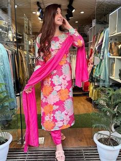 Product Code ; - 856, 859 SKU ;- 1156, 1153 Fabric ;- Polyester Rayon Color ;- Pink , Blue Pattern :- Printed Work :-Embroidery Occasion :- Wedding Fit :- Regular Crew Neck :- Round Neck Sleeves :- 3/4 Sleeve Packet Content :- 1 Kurti,1 Pant ,1 Dupatta Brand :- MIDDLE CLASS DESIGN Country Of Origin :- India Fitted Pink Palazzo Set With Floral Print, Fitted Pink Floral Print Palazzo Set, Fitted Multicolor Unstitched Suit For Summer, Semi-stitched Pink Floral Unstitched Suit, Pink Semi-stitched Floral Unstitched Suit, Fitted Cotton Palazzo Set In Pink, Festive Pink Unstitched Suit With Floral Print, Pink Unstitched Suit With Floral Print For Festive Occasions, Fitted Cotton Pink Palazzo Set