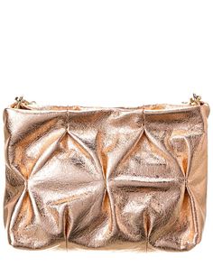 Color/Material: Rose Gold Leather Design Details: Gold-Tone Hardware Measures 8.7In Wide X 6In High X 3.5In Deep Shoulder Strap Drops 51In Made In Italy Please Note: All Measurements Were Taken By Hand And Are Approximate; Slight Variations May Occur. Gold Leather, Leather Design, Leather Clutch, Design Details, Gold Tones, Shoulder Strap, In Italy, Rose Gold, New York