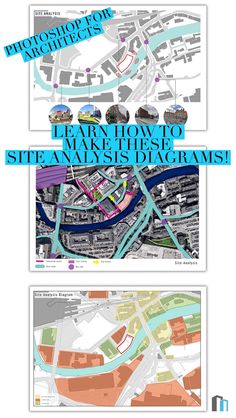 two maps showing different areas in the city