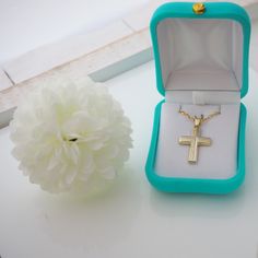 Measures and features -Material :Solid gold 14k -Size :3,46cm Χ 2,0cm -Weight of cross:2,7gr -Weight of chain: 1,7 gr(50cm) All solid gold 14K will be shipped free with DHL express and delivery within 3-5 days This beautiful solid gold cross it is a great gift for boys, men or for a baptism necklace. You can wear it every day without worrying about tarnish from water. Purchased item: Also, you may like: https://www.etsy.com/listing/640941091/karma-coin-necklace-gold-coin-necklace ♥ All items wil 14k Gold Jewelry For First Communion, Classic Gold Jewelry For First Communion, Classic Gold Jewelry For Baptism, Yellow Gold Jewelry For First Communion, Classic Gold Necklace For First Communion, 14k Gold Necklace For Baptism, Gold Cross Jewelry For Confirmation, Gold Cross Pendant Jewelry For Confirmation, Gold Hallmarked Necklaces For Baptism