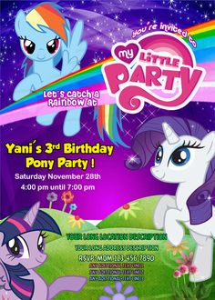 the little pony party is going on