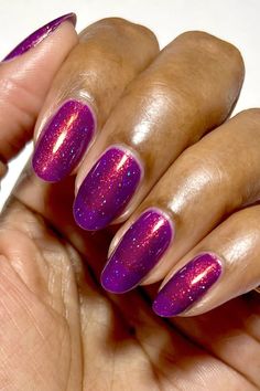 Purple Color-Shifting Aurora Shimmer Nail Polish - Cirque Colors Coronation Violet Jelly, Jelly Nail Polish, Shimmer Nail Polish, Cirque Colors, Purple Nail Polish, Nail Shimmer, Purple Nail, Jelly Nails, Sparkle Nails