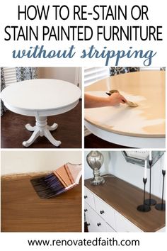 how to re - stain or stain painted furniture without stripping