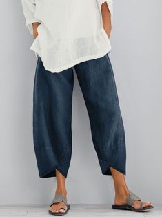 Women Solid Casual Linen Cotton Pants Summer Linen Pants, Cotton Casual Pants, Casual Linen Pants, Casual Summer Pants, Linen Casual, Summer Linen, Maxi Robes, Linen Pants Women, Loose Pants