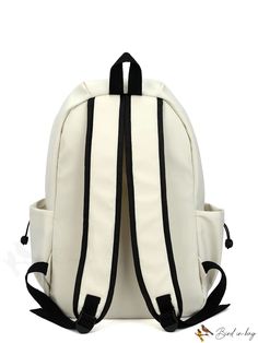 BirdinBag - Spacious Laptop Backpack for Students ÃÂ¢ÃÂÃÂ Portable, Unisex Design with Ample Storage Trendy White Canvas Backpack, White Canvas Backpack For Back To School, White Canvas Backpack For Daily Use, White Softback Backpack For Study, Functional White Bags With Adjustable Straps, Large Capacity Cream Backpack For School, Student Backpack With Adjustable Strap In Cream, Softback Backpack With Adjustable Strap For Study, Cream Backpack With Adjustable Strap For Students