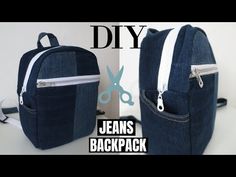 the back pack is made out of jeans