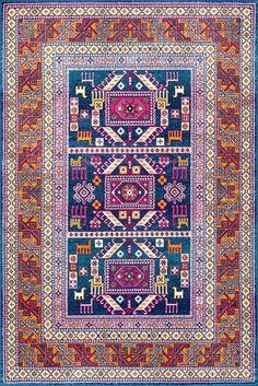 Amazon.com: NuLoom Traditional Rectangle Area Rug 9'x12' in Navy Color From Tribal Marisela Collection: Home & Kitchen Eclectic Area Rug, Rug Navy, Cheap Rugs, Square Area Rugs, Bohemian Pattern, Yellow Area Rugs, Navy Rug, Rugs Usa