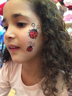 Ladybug Face Paint, Simple Face Paint, Halloween Makeup Tutorials, Easy Halloween Makeup