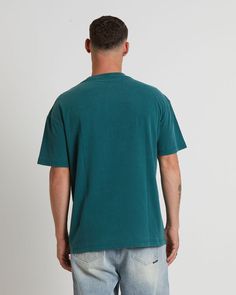 The Atom T-Shirt by Insight comes in a pine green colourway. The tee features a ribbed crew neck, signature branding at centre chest, premium cotton fabrication, short sleeves and a straight hem. Style it with track shorts and sneakers for a laidback look.Our model is wearing a size large. He is 183cm tall with a 96m chest and a 76cm waist. Teen Shopping, Destination Dress, Skirt Jumpsuit, Track Shorts, Pine Green, Hem Style, Jersey Top, Skirted Swimwear, Denim Shop