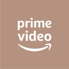 the amazon prime video logo is shown in white on a brown background with words that read,