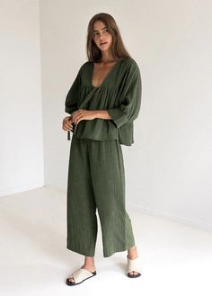 Cotton Wide Leg Co-ord – Ebongclothing Womens Lounge Outfits, 2 Piece Sets, Lounge Outfit, Soft Pajamas, Loose Trousers, Cotton Pajama Sets, Women Nightwear, Casual Lace, Pullover Shirt