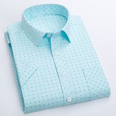 Slim Fit Short Sleeve Dress Shirt For Spring, Spring Slim Fit Short Sleeve Dress Shirt, Fitted Light Blue Short Sleeve Dress Shirt, Light Blue Fitted Short Sleeve Dress Shirt, Summer Wedding Cotton Shirt, Summer Shirts Men, Kids Umbrellas, Button Fashion, Business Casual Shirts