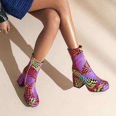 Material: Vegan Leather Run small, please review the sizing information Multicolor Synthetic Boots For Fall, Shoes Cottagecore, Sandals Aesthetic, Boogzel Apparel, Shop Y2k, Aesthetic Sneakers, Girl Aesthetics, Y2k Shoes, Artsy Outfit