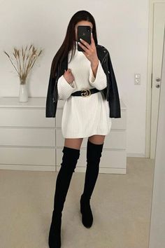 Winter Date Outfits Winter Date Outfit, Sweater Dress Boots, Winter Date Outfits, Winter Date Night, Casual Date Night Outfit, Winter Date Night Outfits, Look Adidas, Date Night Outfits, Estilo Indie