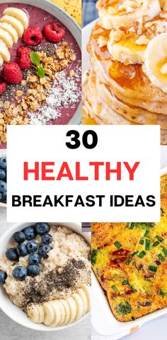 healthy breakfast ideas with the title overlay