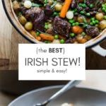 the best irish stew is served with peas and carrots