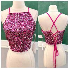 Nwt pink sequin halter crop top Perfect for eras or barbie! Womens XL | eBay Sequined Fitted Halter Neck Top, Fitted Sequin Halter Neck Top, Fitted Halter Top With Sequins For Party Season, Fitted Sequin Halter Top For Party Season, Fitted Cropped Halter Top For Party, Pink Halter Neck Top For Evening, Fitted Sequin Backless Halter Top, Sequin Halter Neck Top For Spring, Spring Sequined Halter Neck Top