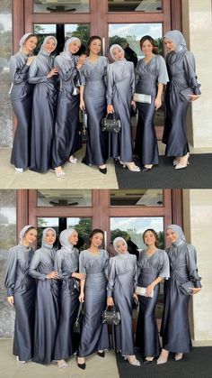 Baju Bridesmaid Hijab, Hijab Bridesmaid, Dress Muslim Modern, Dress Gamis, Kebaya Dress, Kebaya Muslim