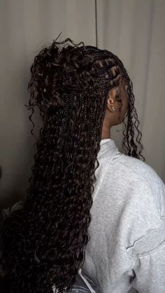 Cute Box Braids Hairstyles, Protective Hairstyles Braids, Hairdos For Curly Hair, Girls Hairstyles Braids, Natural Hair Braids