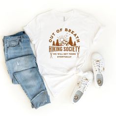 Looking for a cute versatile top to wear? Make sure to grab one of our Graphic tees! This soft and comfortable graphic tee is the perfect top for any outfit. It can be paired with biker shorts, jeans, or even a simple skirt/dress! This tee is true-to-size, so be sure to order your regular t-shirt size! If you are looking for a more oversized look, make sure to size up! Simple Skirt, Hiking Women, Shorts Jeans, Skirt Dress, Biker Shorts, Dress Skirt, Fitness Fashion, Graphic Tee, Casual Outfits