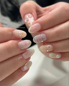 Cute Acrylic Nail Designs, Casual Nails, Blush Nails, Pretty Gel Nails, Soft Nails, Jelly Nails, Kawaii Nails, Short Acrylic Nails Designs, Get Nails