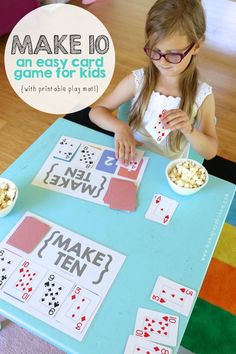 Make Ten, Math Card Games, Card Games For Kids, Math Workshop, Math Numbers