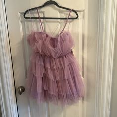 Purple Tulle Layered Mini Dress Altar’d State Size Xs Tulle Layered Dress, Altard State Dress, Altard State Black Dress, Altar'd State Jewelry, Altars State, Layered Mini Dress, Altar’d State Dress, Purple Tulle, Layered Dress