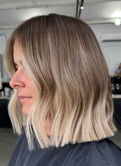 Click to book today! #balayage #Brightblonde #blondehair #haircut #bob #hair #hairsalon #babyblonde Mum Bob, Blonde Balayage Bob, Haircut Bob, Ombre Blond, Dark Brunette Hair, Bronde Hair, Dye Hair, Dark Blonde Hair, Blonde Hair Inspiration