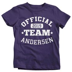 "Kids Personalized Adoption T Shirt Matching Custom Family Shirts Adopt Adopting Tee Official Team TShirt Toddler LISTING INCLUDES YOUTH TEE ONLY. Let everyone know that you're officially become a family in this personalized adoption t shirt. This tee will be personalized with your family name and year. Please leave the name, year, and print color preference in the notes section at checkout. Machine wash and dry. Features a tear away tag for comfort and includes a drawstring cotton gift bag. Per Team Tshirt, Adoption Party, Adoption Gifts, Cotton Gift Bag, Funny Shirts For Men, Family Project, Hoodie Size Chart, Cotton Gifts, Womens Size Chart