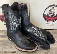 Great shopping ideas for Men's Rodeo Cowboy Boots Square Toe Genuine Leather Western Pull On Black Botas, Shoes Cowboy Boots Square Toe, Lightweight Boots, Boots Square Toe, Rodeo Cowboy, Shopping Ideas, Mens Shoes Boots, Rodeo, Cowboy Boots, Men's Shoes