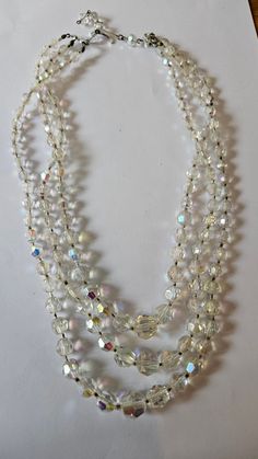 Please inspect photos for condition. Any questions please ask. All items are vintage or Antique and may have slight defects. Postage within 2 days of payment. Thank you for checking out my listing 😊 1950s Beaded Jewelry, Rainbow Crystal, Aurora Borealis, Bead Necklace, Vintage 1950s, Wedding Shop, Crystal Glass, Aurora, Necklace Etsy