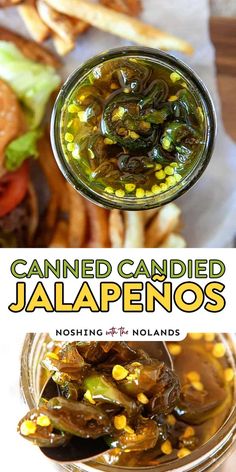 this is an image of canned candied jalapenos