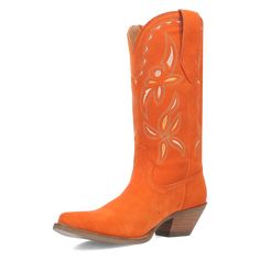 Sabana Orange Suede Leather Boots Embroidery Detail 12" Shaft Height 2" Tall Fashion Heel 14" Circumference Snip Toe Rubber Outsole ***These are shipped to you directly from our Manufacturer. Please allow 7-10 business days for shipping/tracking notification! Embroidered Leather Knee-high Boots, Summer Leather Boots For Rodeo, Summer Rodeo Leather Boots, Leather Boots For Summer Rodeo, Orange Leather Boots For Spring, Western Style Leather Mid-calf Boots For Summer, Spring Rodeo Leather Mid-calf Boots, Leather Mid-calf Boots For Rodeo In Spring, Leather Mid-calf Boots For Spring Rodeo