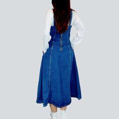 Introducing our 2023 Spring-Summer Collection A-Line Casual Elongated Denim Dress ââ‚?the perfect combination of modern fashion and classic style!Why You'll Love ItThis timeless denim dress is designed to make a statement. With its mid wash and classic A-line silhouette. it exudes an effortless elegance that is perfect for any occasion. Plus. with its zipper closure. you can be sure it's both relaxed and secure.Key Highlights: Versatile & Stylish: This dress is perfect for any occasion. from cas A-line Denim Dress With Pockets, Spring A-line Denim Dress With Pockets, Non-stretch Midi Denim Dress With Pockets, Blue A-line Denim Dress With Pockets, Denim Blue Sleeveless Dress For Fall, Medium Wash Denim Maxi Dress, Spring Medium Wash Maxi-length Denim Dress, A-line Denim Dress In Denim Blue, Maxi Length Denim Dress In Denim Blue