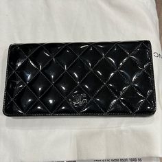 Used Wallet , Good Condition . Cc Card, Chanel Long Wallet, Chanel Camellia, Quilted Wallet, Pink Chanel, Chanel Caviar, Chanel Wallet, Chanel Bags, Wallet Chain